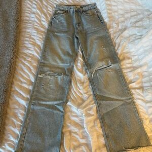 Zara high waist light blue denim pants